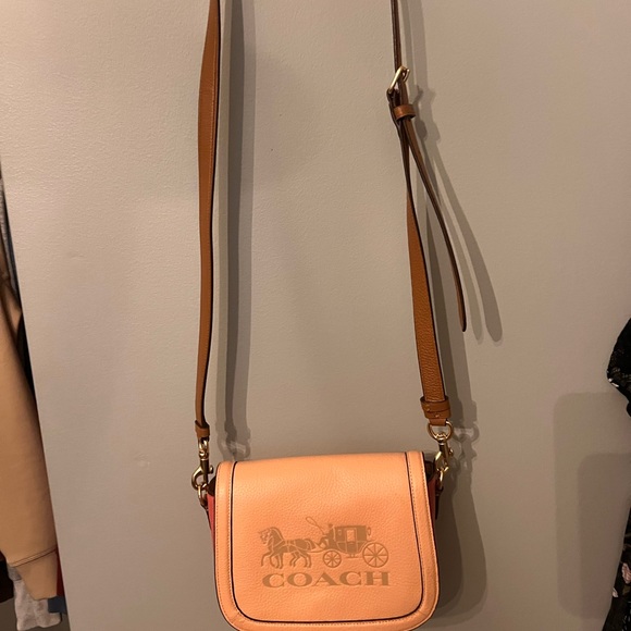 Authentic Coach Colourblock Saddle Bag - Picture 3 of 7